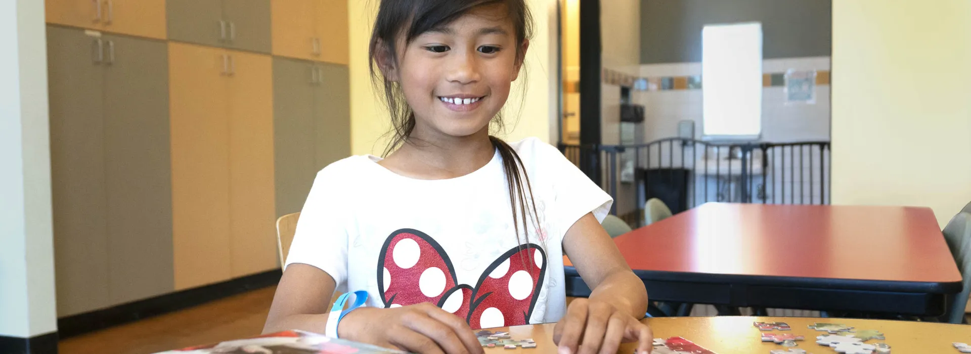 Girl doing activity