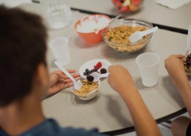 Kids Eating Healthy Breakfast