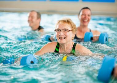 Adult in swimming pool