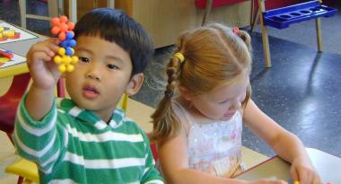 two preschool children