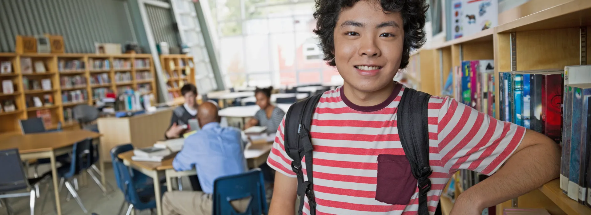Teen in Library