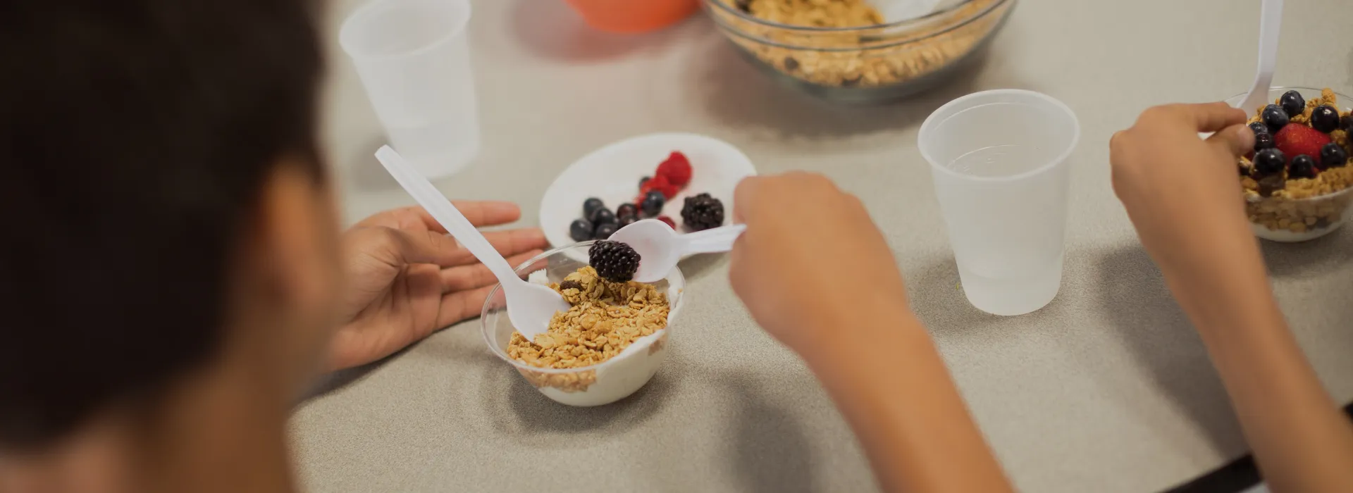 Kids Eating Healthy Breakfast