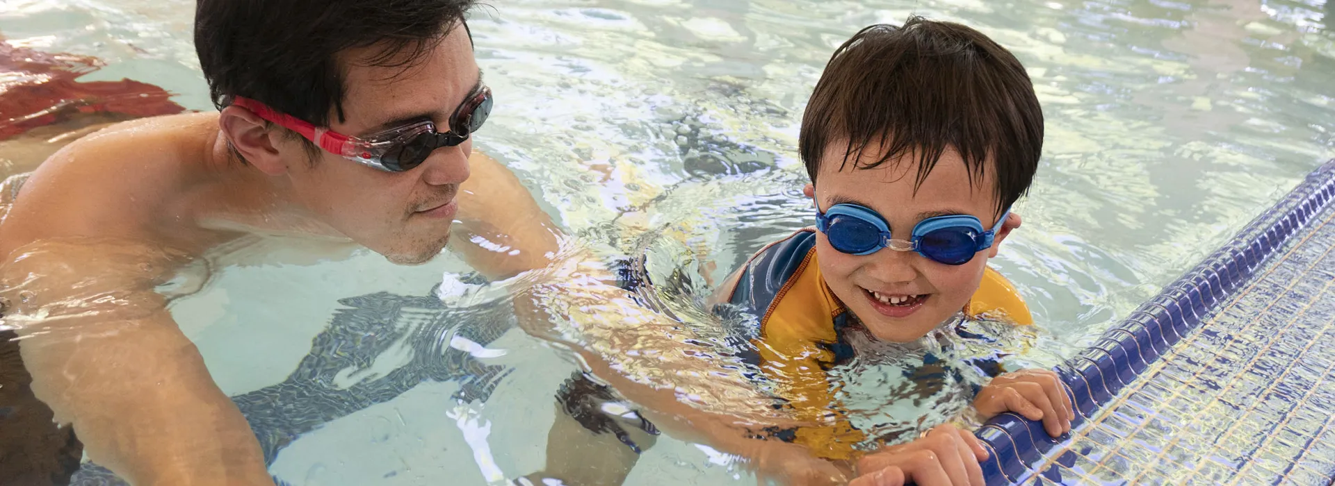 Family in Pool