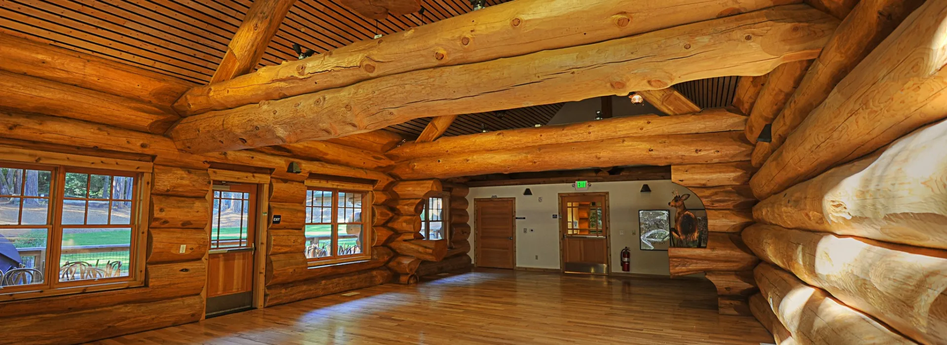 Log cabin style meeting room