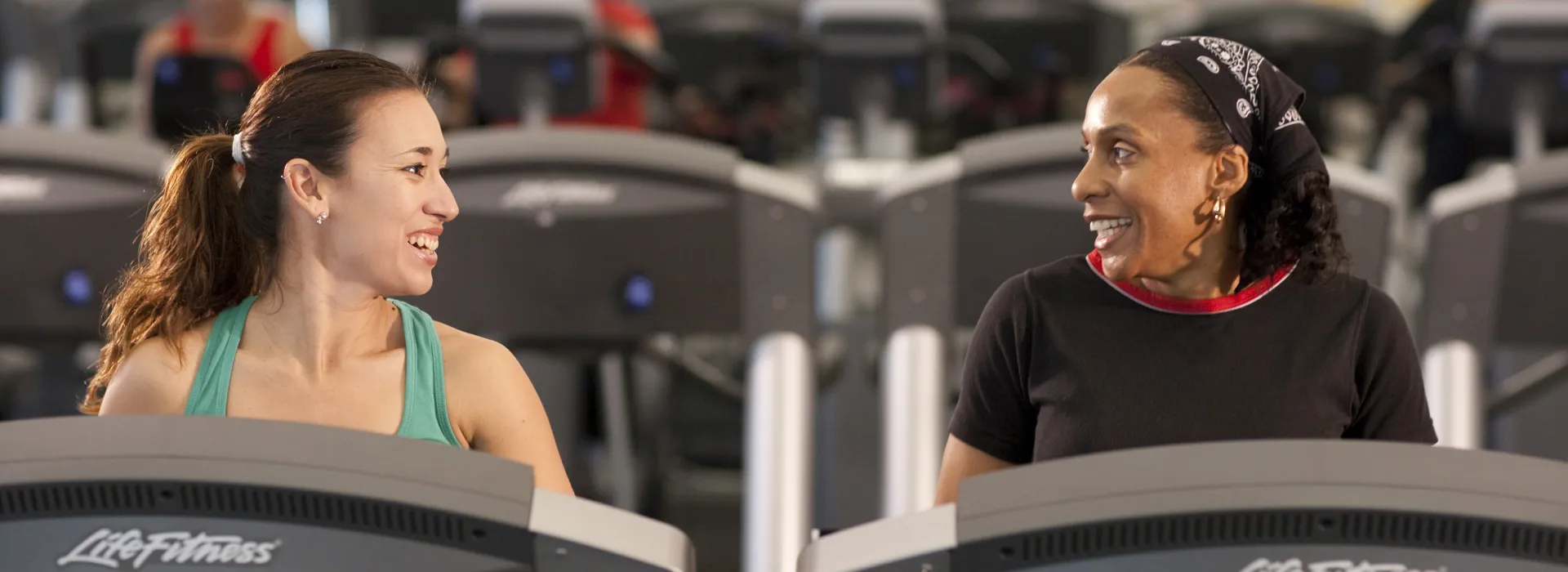 Women Walking on Treadmills