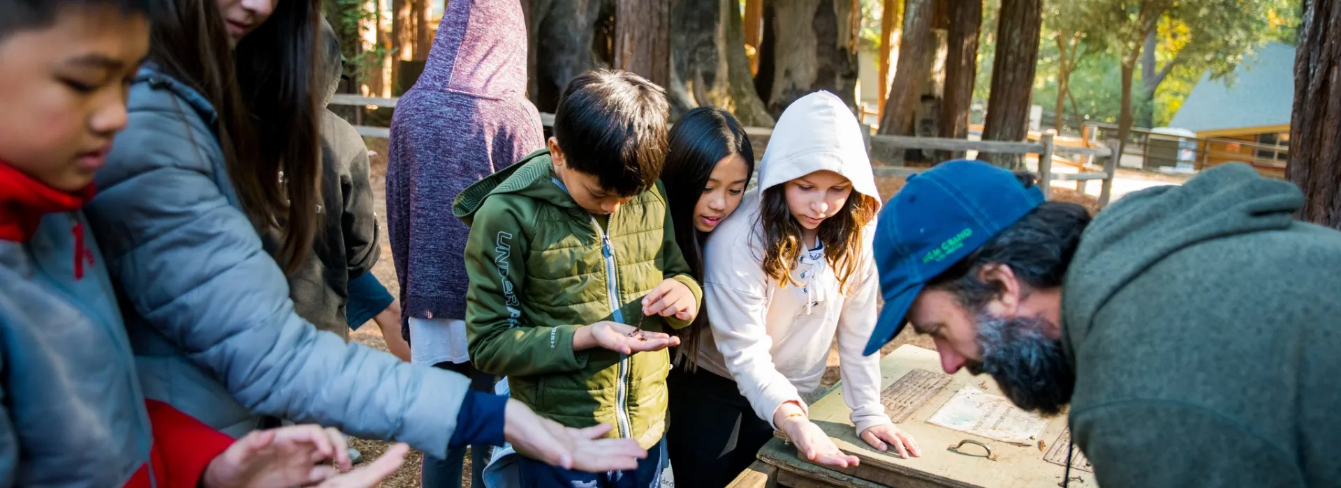 kids working in compost