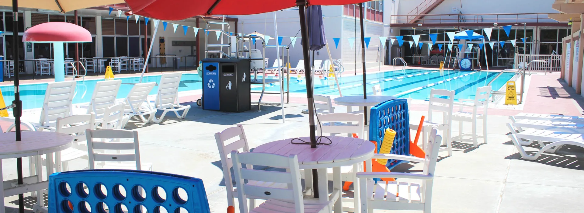 Central outdoor pool